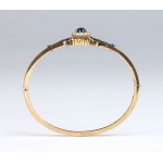Diamond sapphire gold silver bracelet and brooch - late 19th century