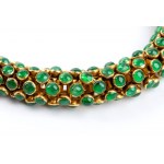 Emerald gold necklace