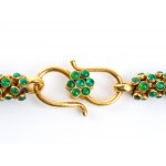 Emerald gold necklace
