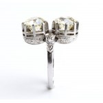 Diamond platinum ring convertible in a pair of earrings