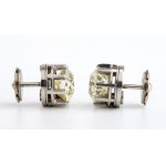 Diamond platinum ring convertible in a pair of earrings