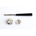 Diamond platinum ring convertible in a pair of earrings