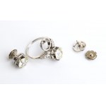 Diamond platinum ring convertible in a pair of earrings
