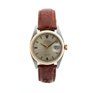 ROLEX Explorer Date: extremely rare steel and gold wristwatch ref. 5701, 1960