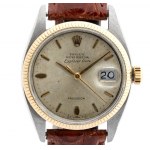 ROLEX Explorer Date: extremely rare steel and gold wristwatch ref. 5701, 1960