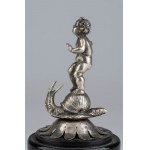 A silver putto - 19th century