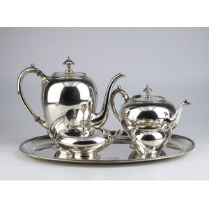 Dutch Art Deco silver tea and coffee set - mark of MARCENARO