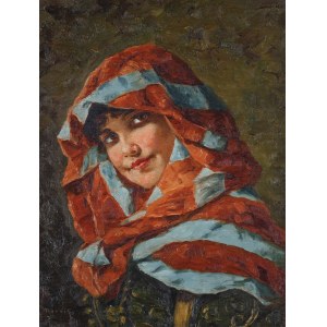 girl in a scarf, circa 1930.