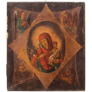 IKON DER MUTTER GOTTES, SCHÖNE KRONE, 2. Hälfte des 19. Jahrhunderts.