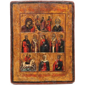 SEVENTEEN-POLY IKON, Russia, 19th century.