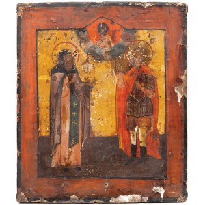 IKON, Saints Theodosius and Mardarius, Russia, 19th century.