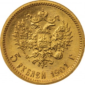 5 rubli 1901, ФЗ, Rosja, Au 900, 4,34 g
