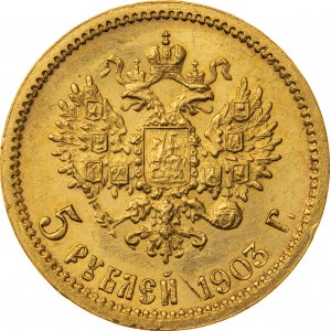 5 rubli 1903, AP, Rosja, Au 900, 4,31 g