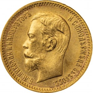 5 rubli 1904, AP, Rosja, Au 900, 4,32 g