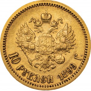 10 rubli 1899, ЭБ, Rosja, Au 900, 8,62 g