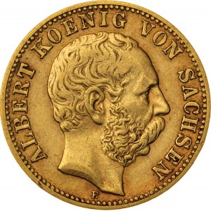 10 marek 1875, E-Drezno, Niemcy, Au 900, 3,94 g