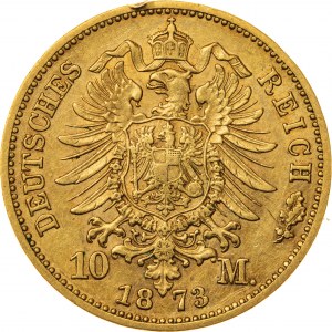 10 marek 1873, C-Frankfurt, Niemcy, Au 900, 3,97 g