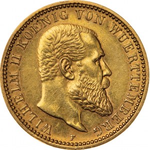 10 marek 1898, F-Stuttgart, Niemcy, Au 900, 3,98 g