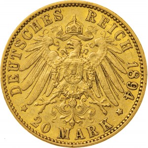 20 marek 1894, J-Hamburg, Niemcy, Au 900, 7,95 g