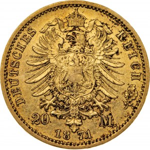 20 marek 1871, A-Berlin, Niemcy, Au 900, 7,98 g
