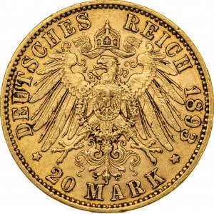 20 marek 1893, A-Berlin, Niemcy, Au 900, 7,97 g