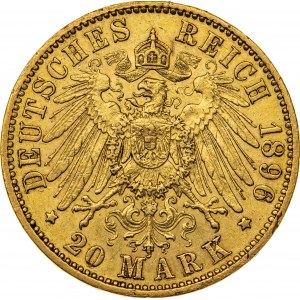 20 marek 1896, A-Berlin, Niemcy, Au 900, 7,97 g