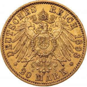 20 marek 1898, A-Berlin, Niemcy, Au 900, 7,97 g