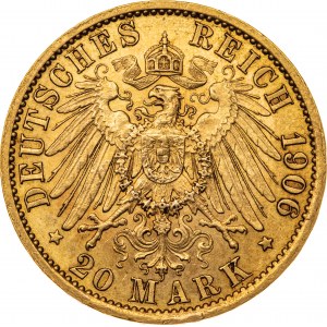 20 marek 1906, A-Berlin, Niemcy, Au 900, 7,99 g