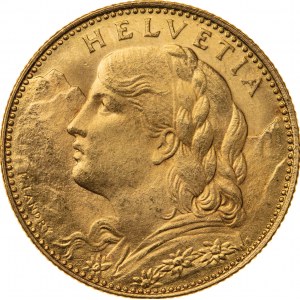 10 franków 1914, Szwajcaria, Au 900, 3,25 g