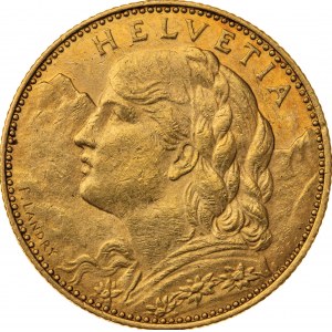 10 franków 1915, Szwajcaria, Au 900, 3,26 g