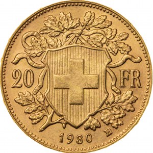 20 franków 1930, Szwajcaria, Au 900, 6,47 g