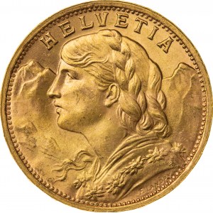 20 franków 1935, Szwajcaria, Au 900, 6,47 g
