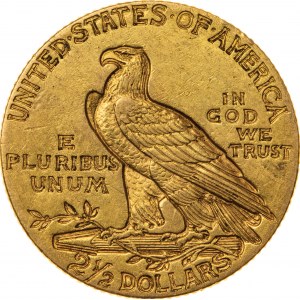 2 1/2 dolara 1909, USA, Au 900, 4,19 g