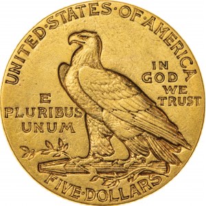 5 dolarów 1914, USA, Filadelfia, Au 900, 8,35 g