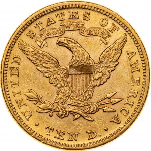 10 dolarów 1881, USA, Filadelfia, Au 900, 16,77 g