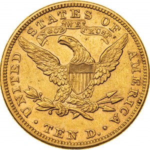 10 dolarów 1895, USA, Filadelfia, Au 900, 16,77 g