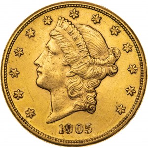20 dolarów 1905, USA, S-San Francisco, Au 900, 33,52 g