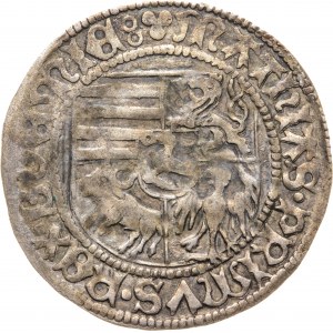 ŚLĄSK, Ks. Wrocławskie, Maciej Korwin 1469-1490, Wrocław, grosz