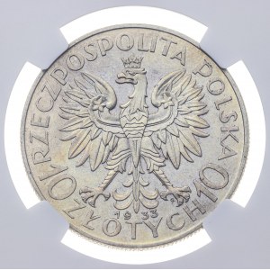 10 zł 1933, II RP, AU 58