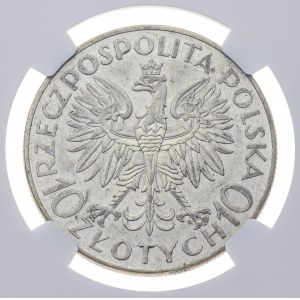 10 zł 1933, II RP, Sobieski, AU 58