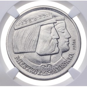 100 zł 1960, PRL, PRÓBA NIKIEL, MIESZKO I DĄBRÓWKA, MS 65
