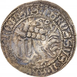Niemcy, Miśnia, grosz miśnieński, Fryderyk II Łagodny i Wilhelm III Turyndzki 1445-1464, grosz mieczowy