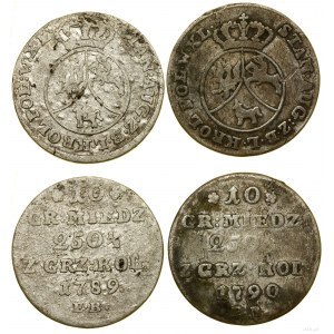 Poland, 10 copper pennies, 1789 EB, 1790 EB, Warsaw