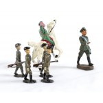 Elastolin, Quiralu and various Black shirts toy soldiers, Mussolini