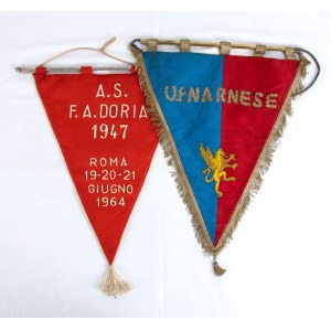 Football, Italy, lot of two pennants from the 60s and 70s