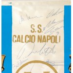Football, Italy, Napoli 80s pennant with autographs