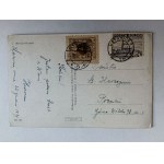 POSTKARTE POLNISCHE MALEREI WILCZYŃSKI GÓRAL SKIFAHREN VORKRIEGSZEIT 1932