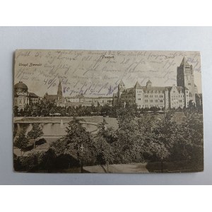 POCZTÓWKA POZNAŃ URZĄD ZIEMSKI ZAMEK PRZEDWOJENNA 1927 R