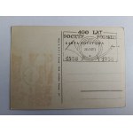 POCZTÓWKA SAMOLOT POCZTA POLSKA 400-LECIE 1958 R ZNACZEK STEMPEL