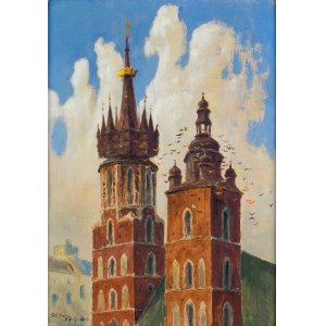Stanislaw Fabijański (1865 - 1947), Towers of St. Mary's Church.